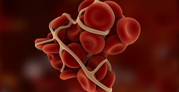 a computer generated image of blood clotting