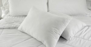 crisp and clean white bed linens