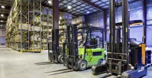 inventory management programs make the warehouse forklifts in this photo outdated